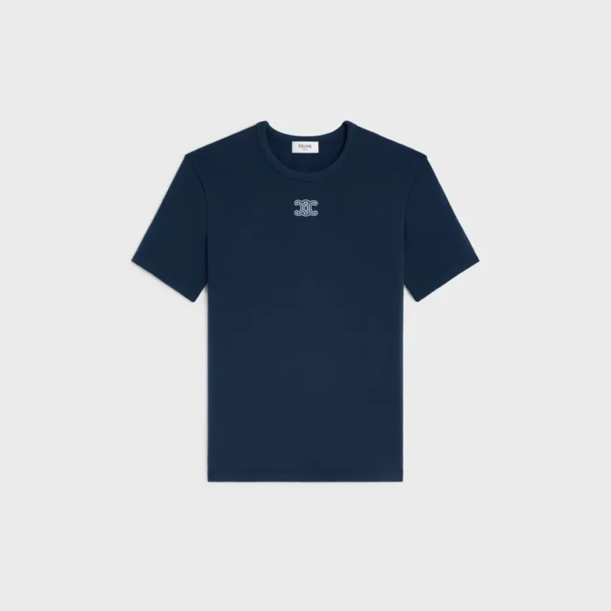 Triomphe T-Shirt aus geripptem Baumwolljersey
