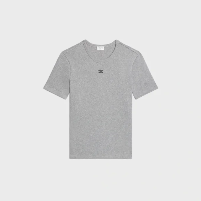 Triomphe T-Shirt aus geripptem Baumwolljersey Triomphe T-Shirt aus geripptem Baumwolljersey