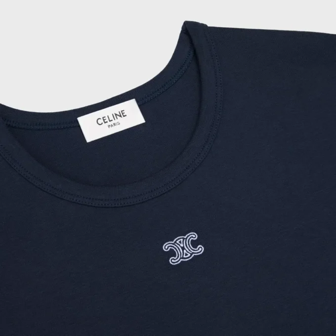 Triomphe T-Shirt aus geripptem Baumwolljersey