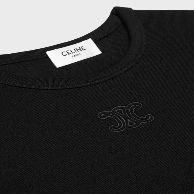 Triomphe T-Shirt aus geripptem Baumwolljersey