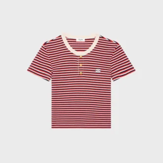 Triomphe T-Shirt aus gestreiftem Jersey
