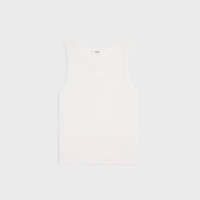 Triomphe Tanktop aus gerippter Baumwolle