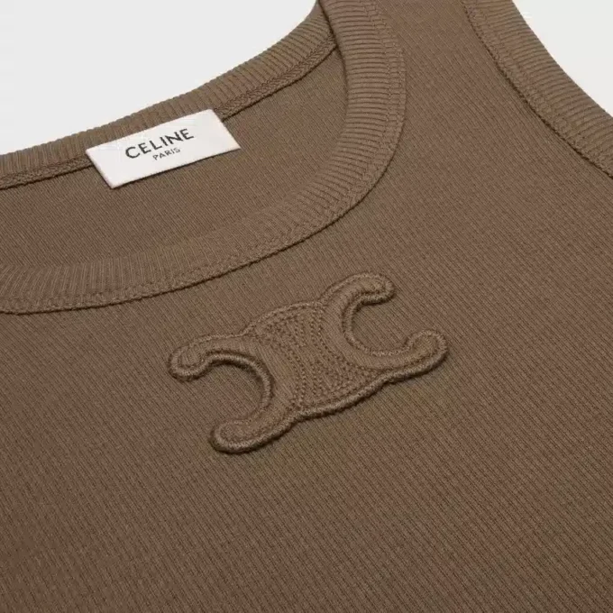 Triomphe Tanktop aus gerippter Baumwolle