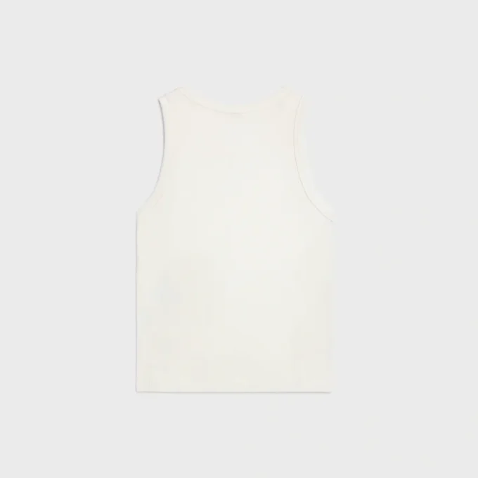 Triomphe Tanktop aus gerippter Baumwollseide
