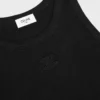 Triomphe Tanktop aus gerippter Baumwollseide