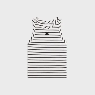 Triomphe Tanktop aus gestreiftem Seidenjersey