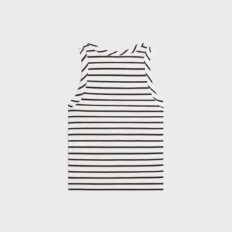 Triomphe Tanktop aus gestreiftem Seidenjersey