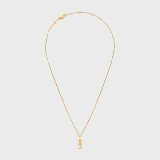 Triomphe Twinkle Halskette aus Strass und Messing mit Goldfinish