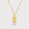 Triomphe Twinkle Halskette aus Strass und Messing mit Goldfinish Triomphe Twinkle Halskette aus Strass und Messing mit Goldfinish