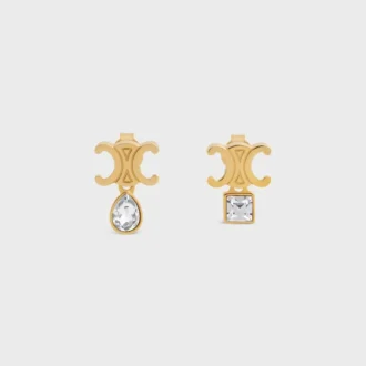 Triomphe Twinkle Ohrringe aus Strass und Messing mit Goldfinish Triomphe Twinkle Ohrringe aus Strass und Messing mit Goldfinish