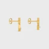 Triomphe Twinkle Ohrringe aus Strass und Messing mit Goldfinish