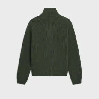 Trucker-Pullover aus gerippter Wolle