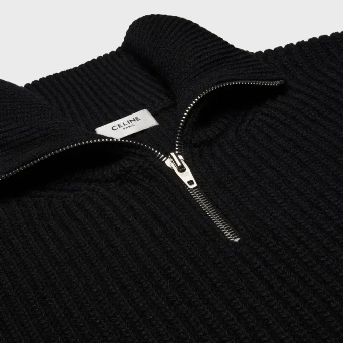Trucker-Pullover aus gerippter Wolle Trucker-Pullover aus gerippter Wolle