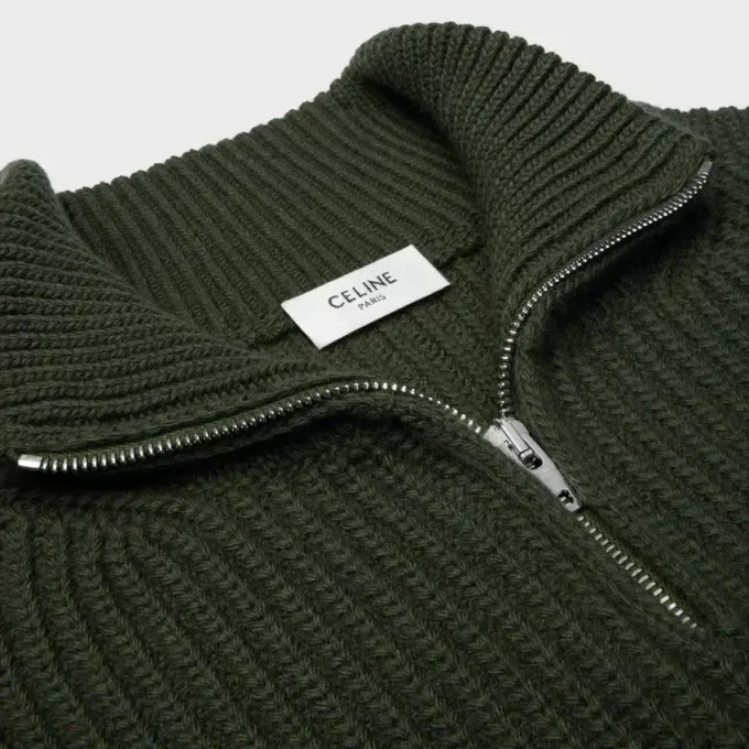 Trucker-Pullover aus gerippter Wolle Trucker-Pullover aus gerippter Wolle