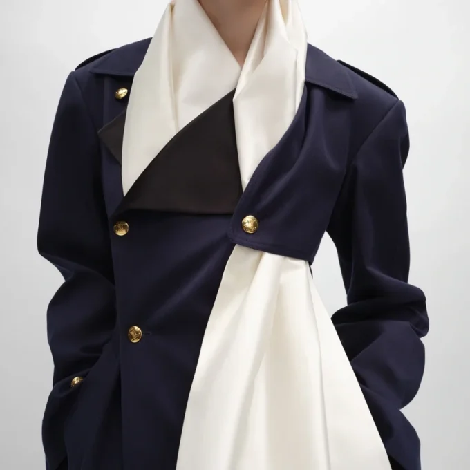 Tux-Trenchcoat aus Baumwoll- und Wollgabardine Tux-Trenchcoat aus Baumwoll- und Wollgabardine