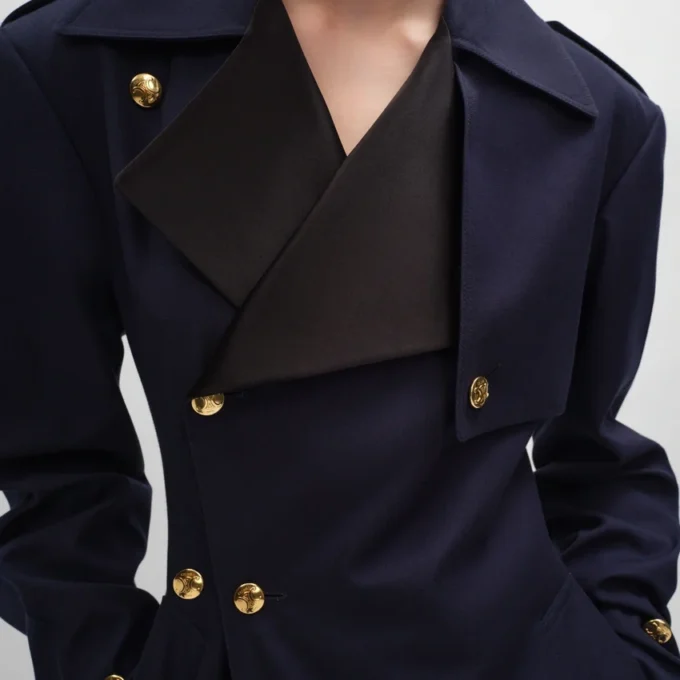 Tux-Trenchcoat aus Baumwoll- und Wollgabardine Tux-Trenchcoat aus Baumwoll- und Wollgabardine