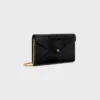 Umschlagbrieftasche mit Kette aus Eidechsenleder