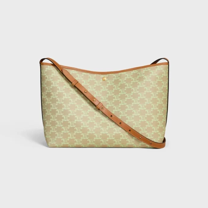 Weiche Shopper-Tasche aus Triomphe Canvas und Kalbsleder Weiche Shopper-Tasche aus Triomphe Canvas und Kalbsleder