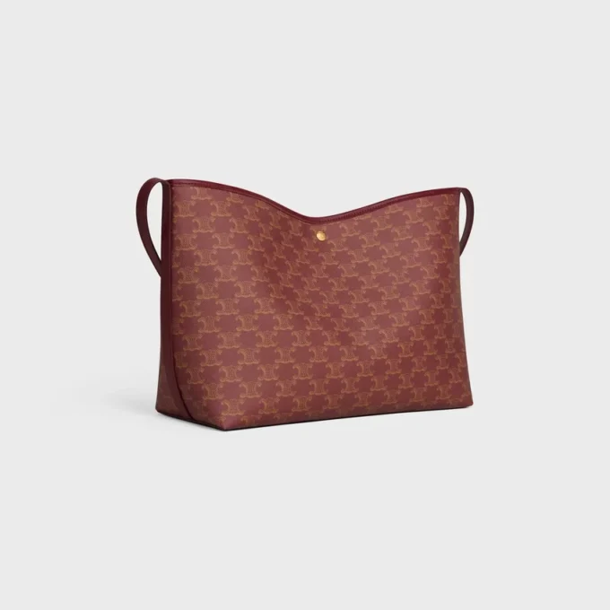 Weiche Shopper-Tasche aus Triomphe Canvas und Kalbsleder Weiche Shopper-Tasche aus Triomphe Canvas und Kalbsleder