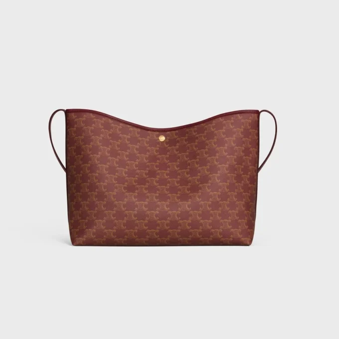 Weiche Shopper-Tasche aus Triomphe Canvas und Kalbsleder Weiche Shopper-Tasche aus Triomphe Canvas und Kalbsleder