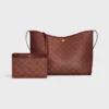 Weiche Shopper-Tasche aus Triomphe Canvas und Kalbsleder Weiche Shopper-Tasche aus Triomphe Canvas und Kalbsleder
