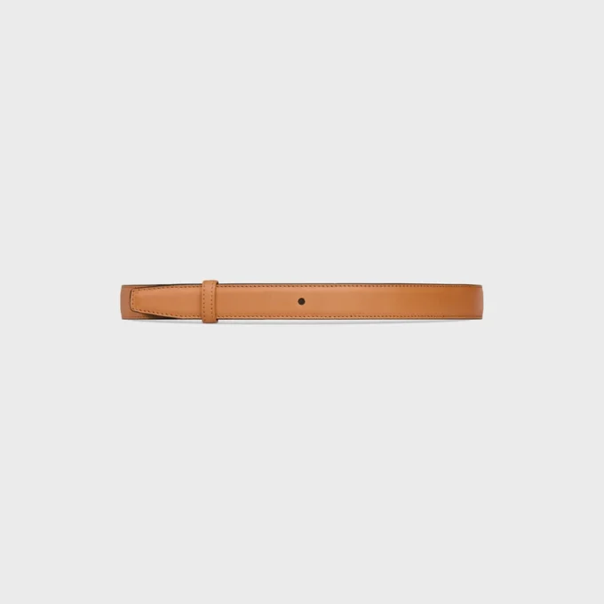 Wendbarer Riemen 25 mm aus naturbelassenem Kalbsleder und Triomphe Canvas
