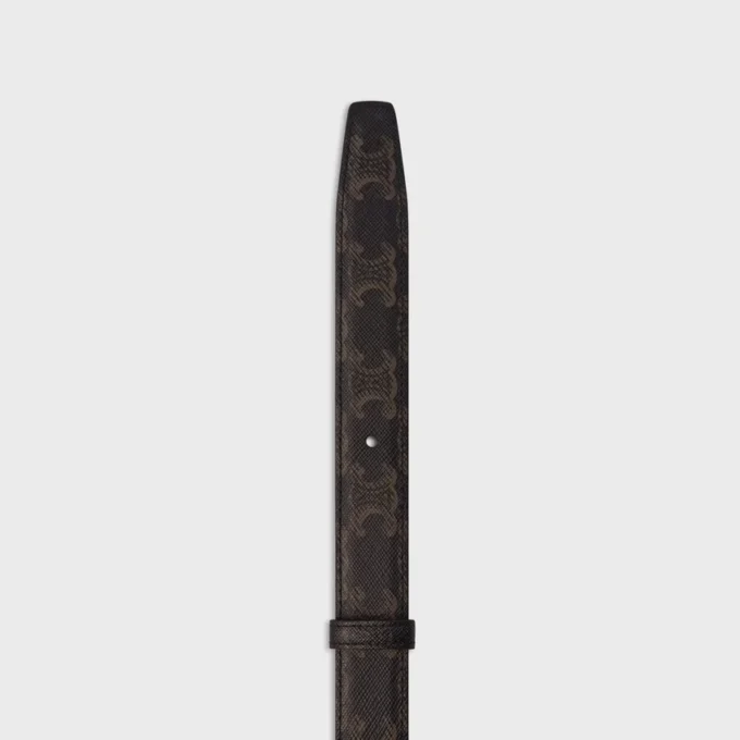 Wendbarer Riemen 25 mm aus naturbelassenem Kalbsleder und Triomphe Canvas