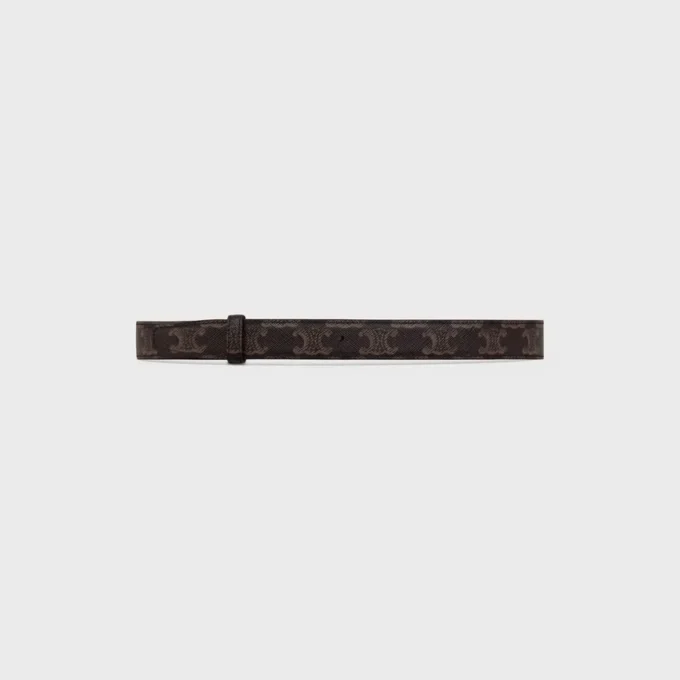 Wendbarer Riemen 25 mm aus Taurillon-Leder und Triomphe Canvas