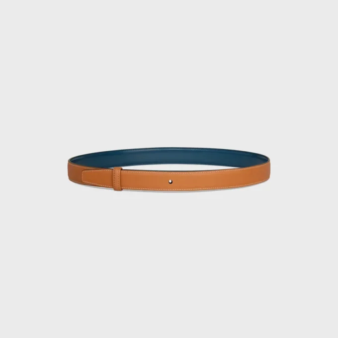 Wendbarer Riemen 25 mm aus Taurillon und naturbelassenem Kalbsleder Wendbarer Riemen 25 mm aus Taurillon und naturbelassenem Kalbsleder