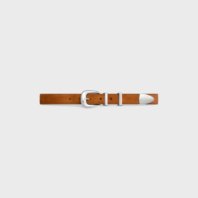 Western-Gürtel 25 mm aus Kalbsveloursleder